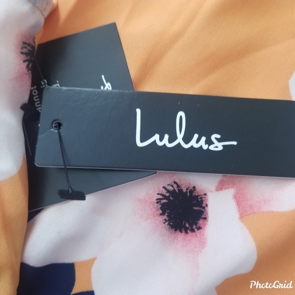 NEW LULU'S Floral print Tie-back wide-open jum… - Picture 3 of 14